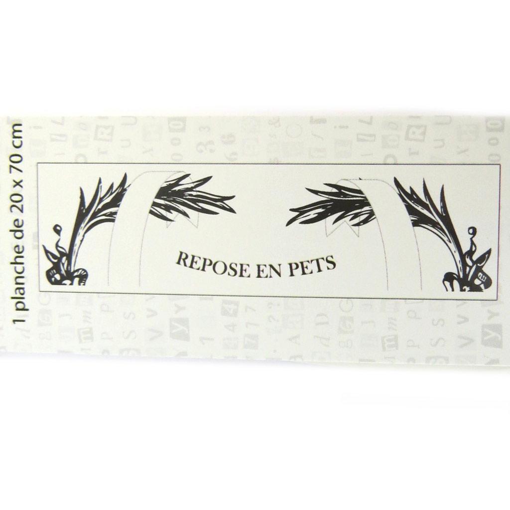 Les Trésors De Lily [P0282] - Sheet of Stickers 'Rest In Pets' - 20x70 Cm
