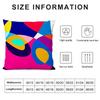 Abstract Curve Colors Pillow Case Sofa Living Room Bedroom Double-Sided Printing Square Cushion Nap Time Pillow Case