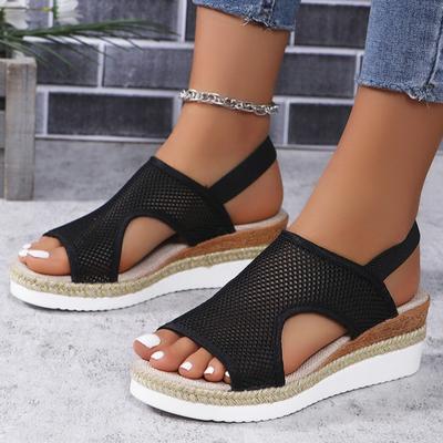 Sandals Women Summer Shoes Women Wedges Sandals Mesh Platform Sandals Slides Ladies Light Casual Shoes Outdoor Beach Sandalias