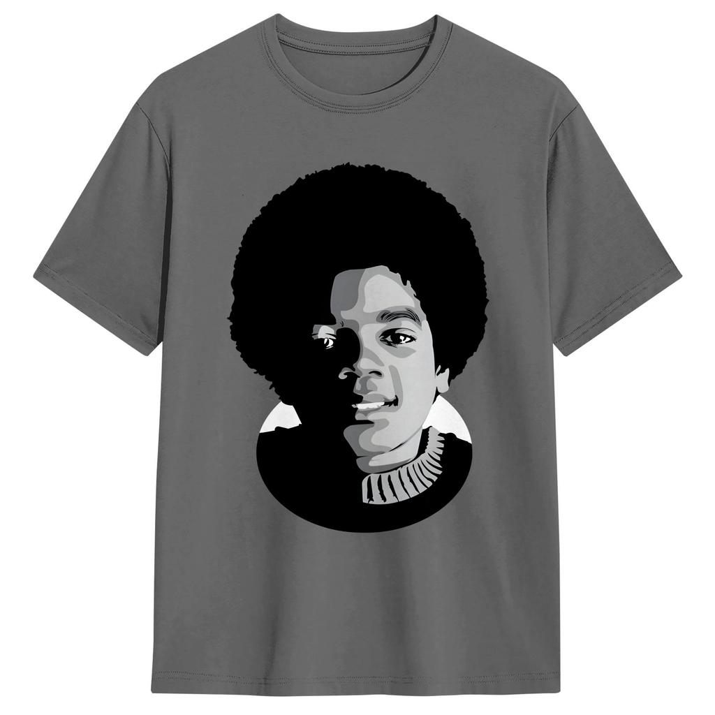MMichael JJackson Fan Art TShirt Summer Streetwear TShirts Cotton Novelty Tee Shirt For Unisex Custom Logo Top Tees