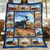 Custom Vintage Steam Train Blanket Personalized Retro Locomotive Art Fleece Throw All Season Soft Warm Bedding Home Decor Gift