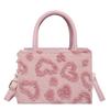Large capacity portable travel sweet cute girl love makeup tote bag women's plush shoulder messenger bag