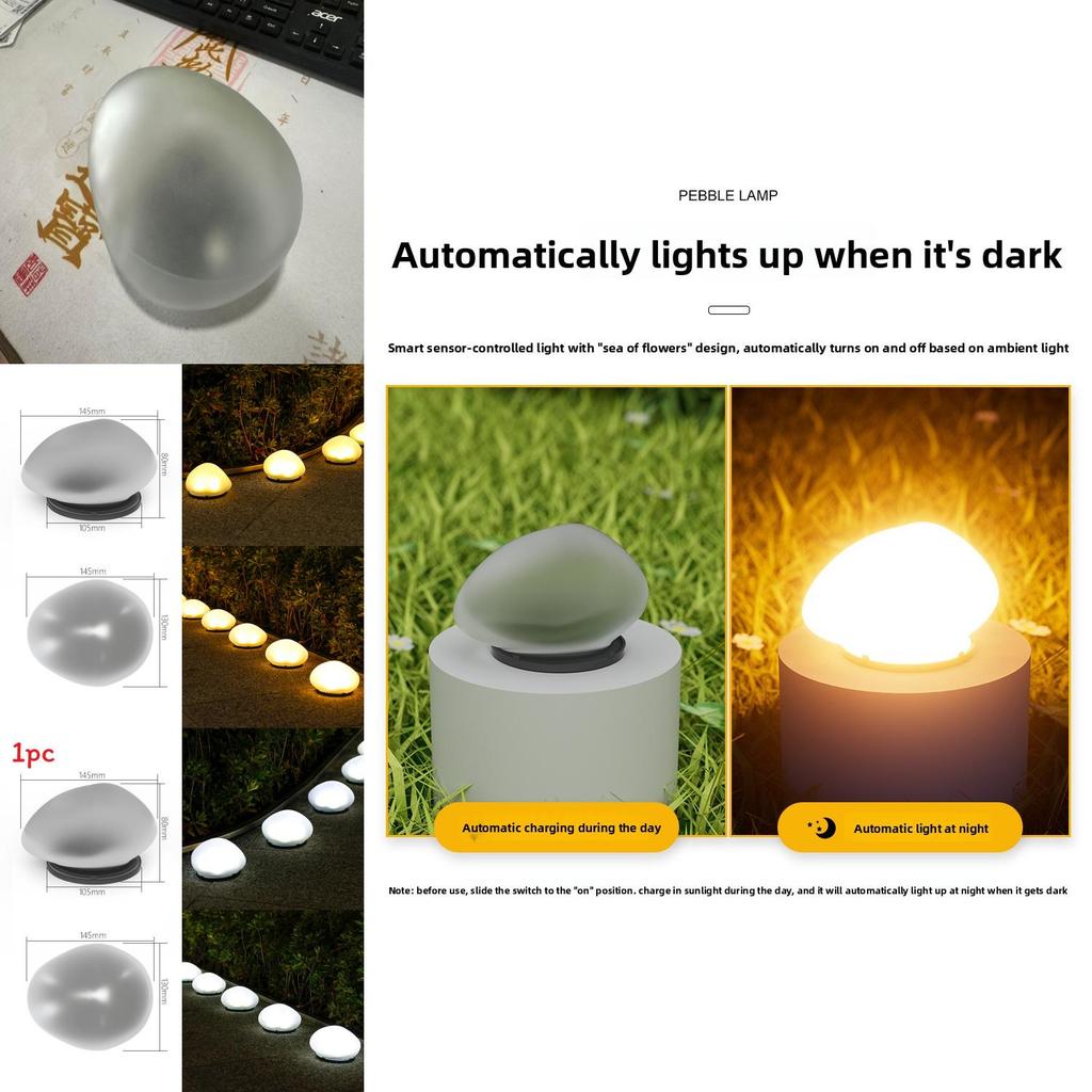 Solar-Gartenrasenlicht mit LED-Kopfsteinpflasterlampe für die Außengestaltung