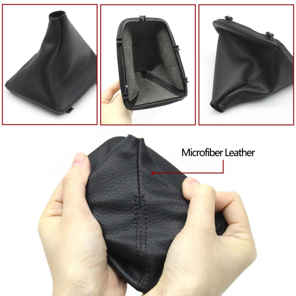 Black Automatic Gear Shifter Boot Leather Dust Cover Frame For BMW 3 Series E90 E91 E92 E93 2005-2011 25167592028 25167592029