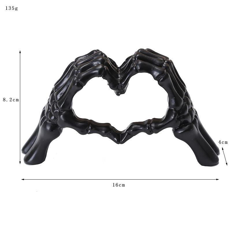 1 Stück Geste Dekoration Herz Finger Statue Schreibtisch Dekoration Skulptur Nordic Light Luxury Handwerk Büro Heim Dekoration