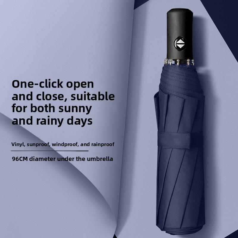 Modern Minimalist Automatic Folding Umbrella Windproof Rainproof For Adults