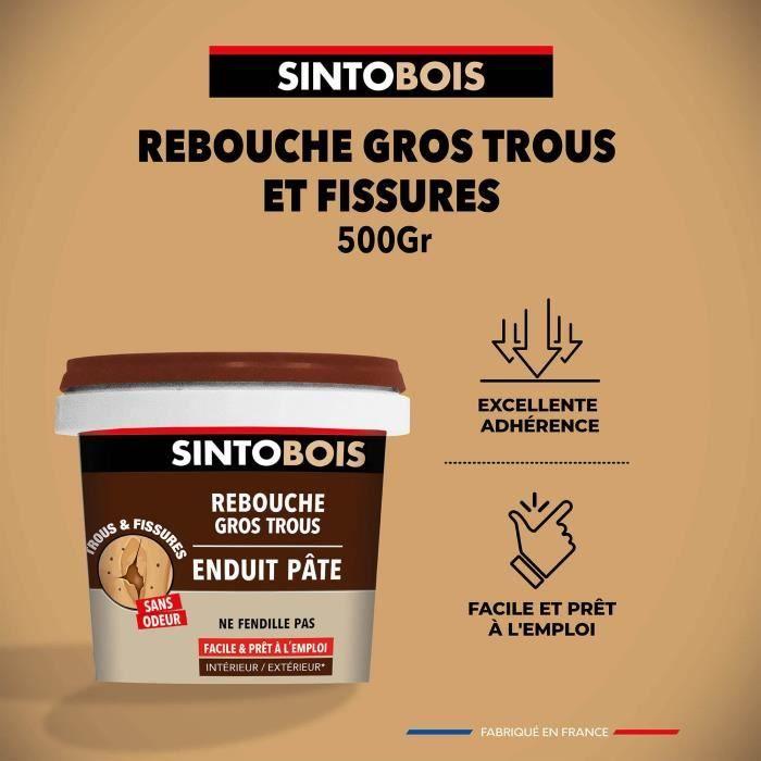 Rebouche bois - sinto - sintobois - 500 g - bois clair - pâte onctueuse facile à appliquer