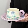 Retro High End Nische Kaffeetasse Keramiktasse und Untertasse Set Geburtstagsgeschenk Mädchen Souvenir