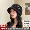 Elegant Winter Knitted Bucket Hat for Middle-aged Women Thickened Warm Beanie Mother's Gift Basin Cap