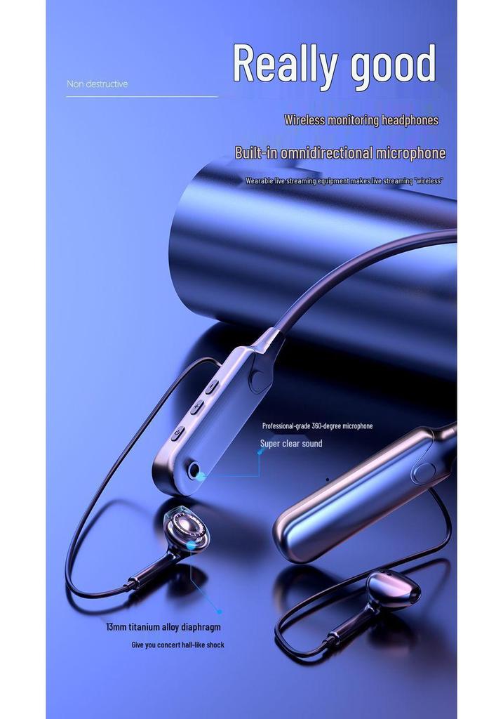 All-in-One Wireless Sound Card & Headset with Noise Reduction Microphone for Live Broadcasts