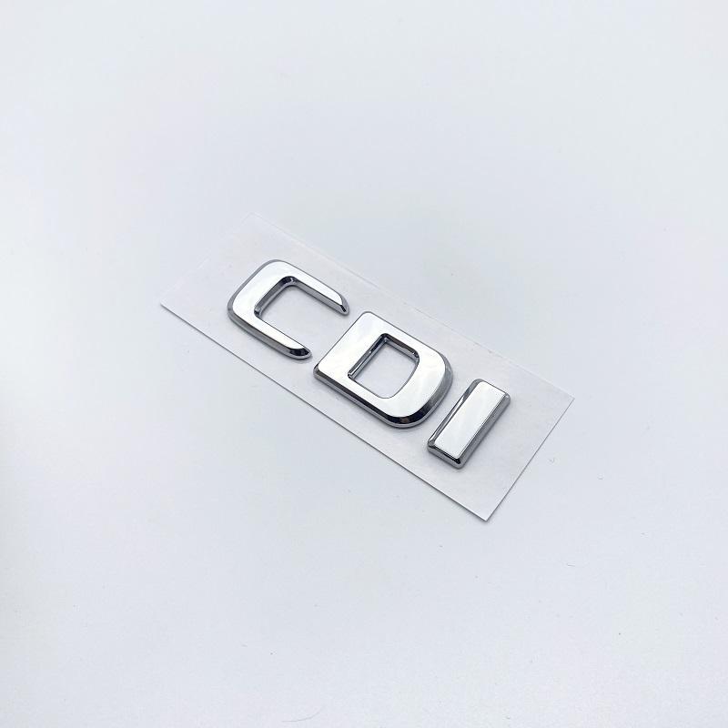 Buchstaben-Emblem für Mercedes Benz CDI CGI TDI 4Matic, Auto-Styling, Kofferraum-Namensschild, Logo-Aufkleber, flache Schriftarten, silberfarben glänzend