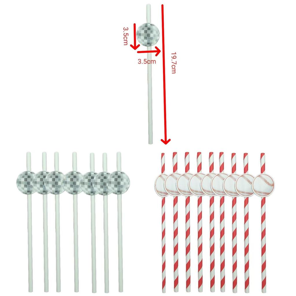 Disposable Paper Straws For Weddings And Parties With Degradable Material For Cake And Cocktail Decor
