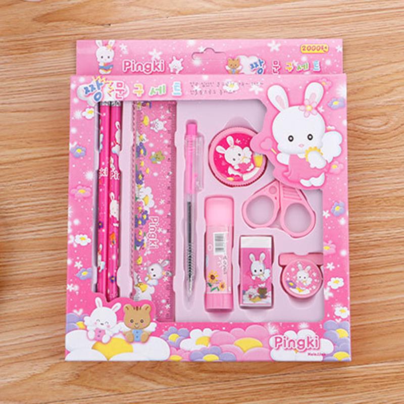 

Cute Cartoon 9-Piece Stationery Set