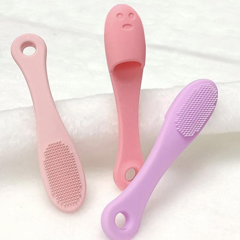 Perie de nas silicon pentru curățarea porilor faciale Perii portabile pentru puncte negre cu două fețe Instrument de curățare a frumuseții Scrub nazal facial