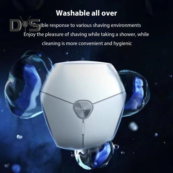 Herr Elektrisk Rakapparat Vattentät Typ-C Uppladdningsbar Mini Rese Roterande Rakapparat Bärbar Hår Skäggtrimmer Borttagningsverktyg Pappa Pojkvän Gåva