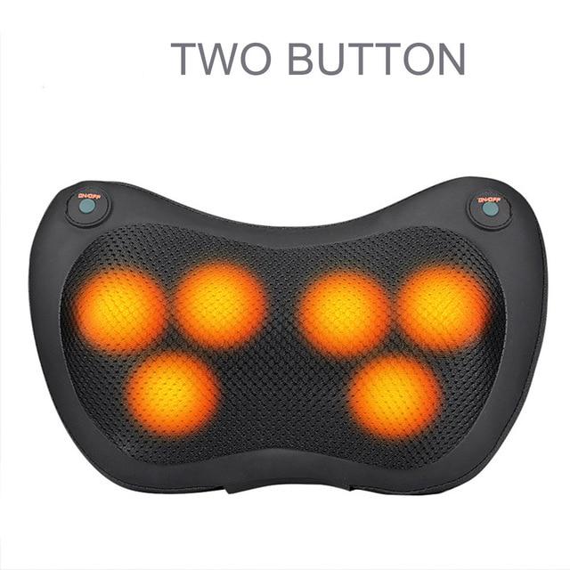 מכשיר לעיסוי ביתי לרכב גב שחור כרית כרית עיסוי שיאצו לעיסוי חשמלי להקלה על כאבי צוואר