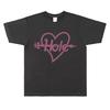 Alternative Rock Band Hole Pink Heart and Arrow Graphic Print T-shirt Courtney Love T-shirts Men Women Gothic Oversized T Shirts