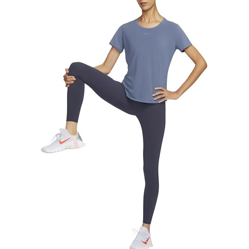 Nike Dri Fit Regular T Shirt Women's Blended Blue DD0619-491