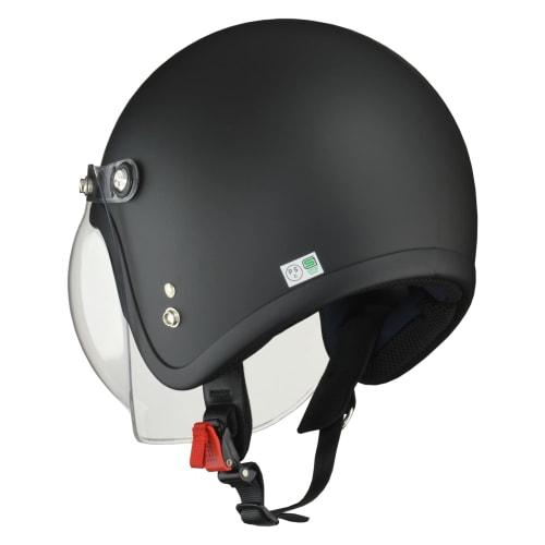 LEAD Motorcycle Jet Helmet MOUSSE Matte Half Black Free (Less than 57-60cm) -