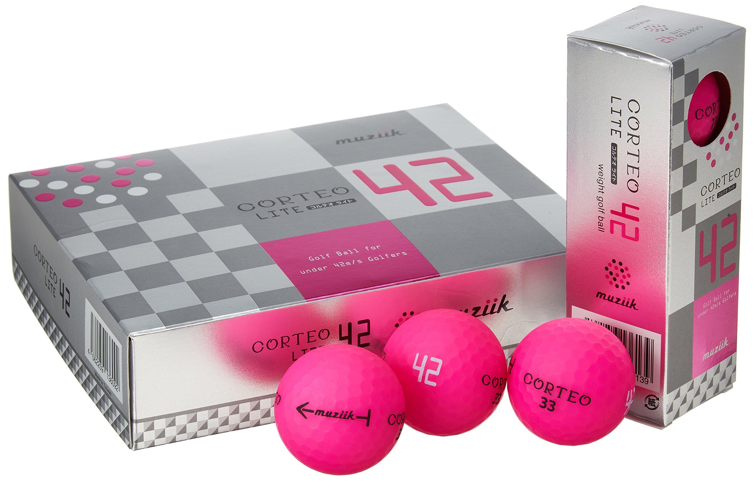 

muziik Golf Ball Corteolite 42 Corteolite 42 Pink Ball 1 Dozen Pink