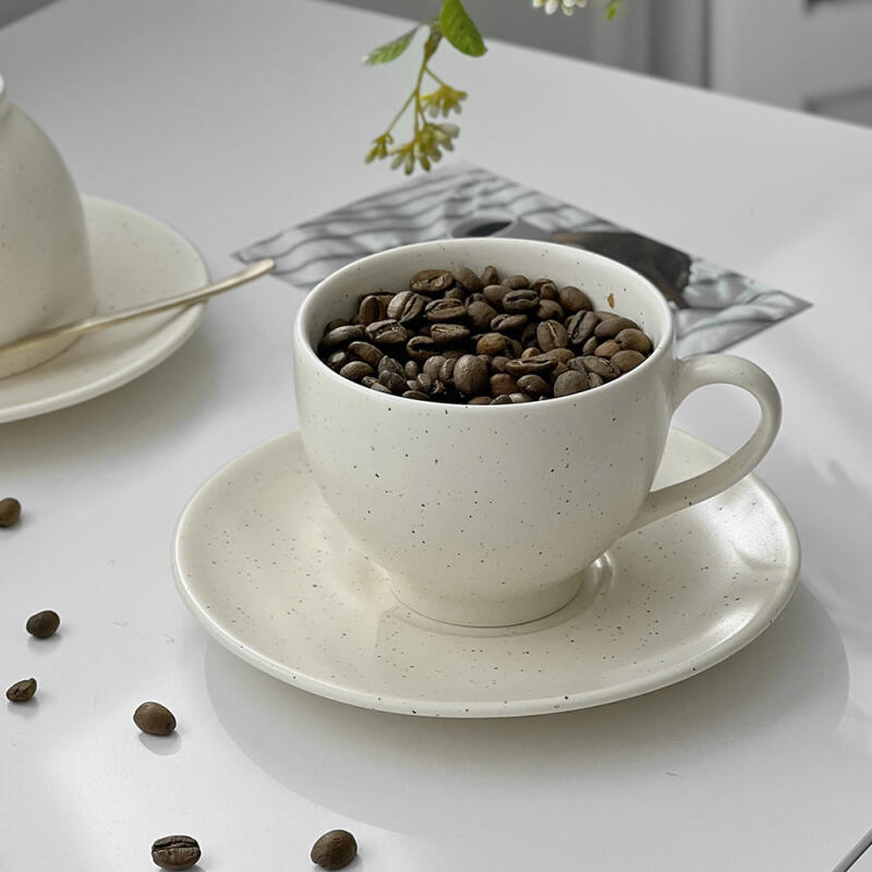 Nicott Here Matte Coffee Cup and Saucer Set