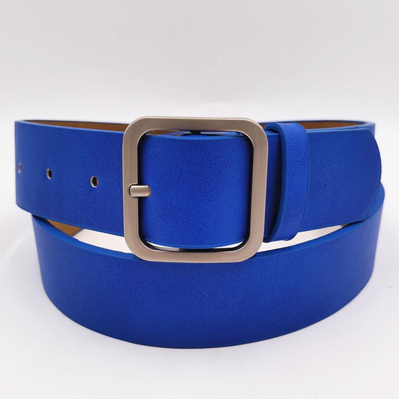 Small Simple Korean Style Women's Belt Retro Square Pin Buckle Jeans Belt