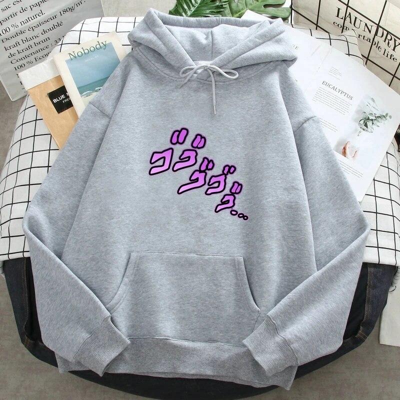 Jojos Bizarre Adventure Anime Print Unisex Hoodies Langarm Warm Hoody Pullover Herbst Neue Persönlichkeit Streetwear