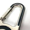 FENDI Logo compass carabiner Bag Charm Key Holder Metal Silver