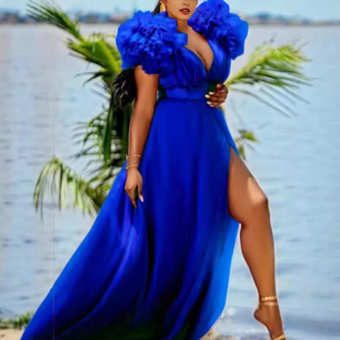 

Весна и лето Новые европейские и американские свободные платья для поездок на работу Европейские и американские женские платья больших размеров XXL