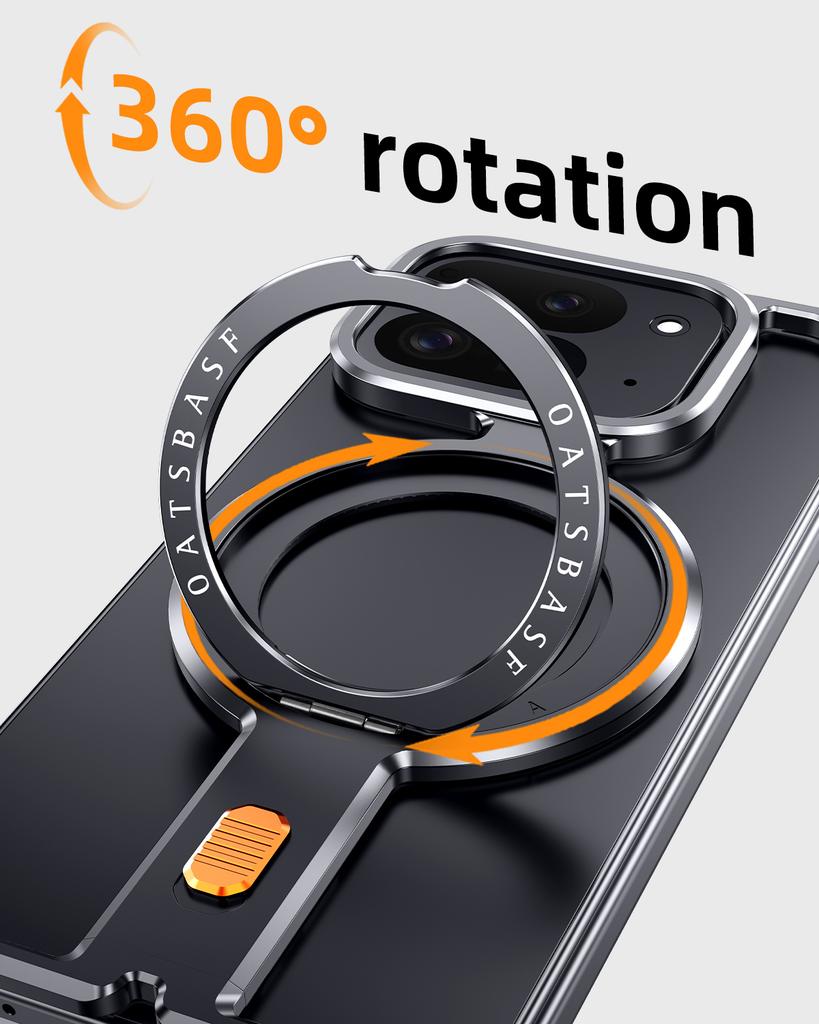 Eary Frame Case for Google Pixel 10 Pro Fold/10 Pro XL With 360°Rotation Stand Magnetic Shockproof Protective 10 Pro Phone Cover