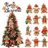 12Pcs Gingerbread Man Christmas Tree Hanging Pendant Xmas Tree Decor Ornament