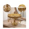 Mirrored Tray with Pedestal Toned Tassels VintageStyle Display Riser for