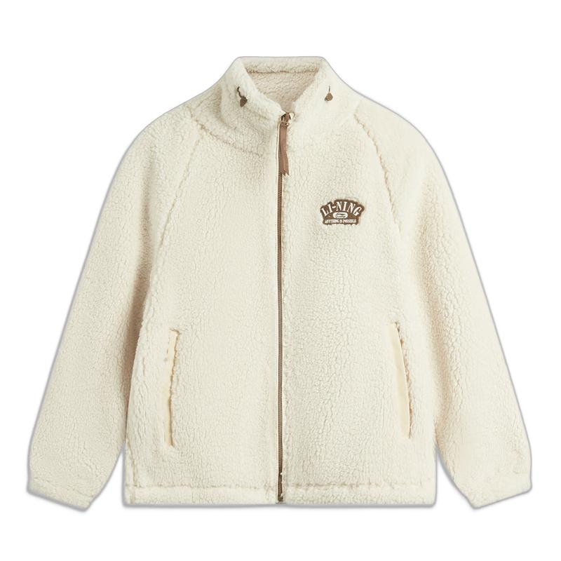 Li-Ning Women s Fleece Lined Stand Collar Knitted Jacket S