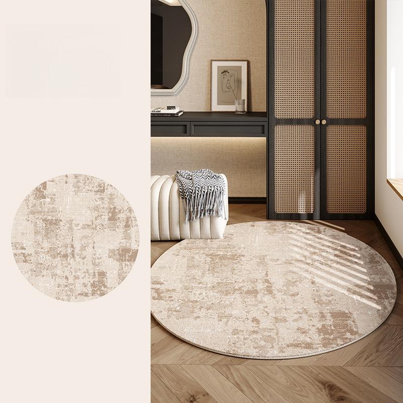 Modern Style Bedroom Decor Round Carpet Minimalist Carpets for Living Room Thicken Plush Bedside Floor Mat Fluffy Soft Study Rug