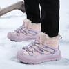 Autumn/Winter Fur-Lined Kids' Cotton Snow Boots - Warm Mid-High Top for Boys & Girls