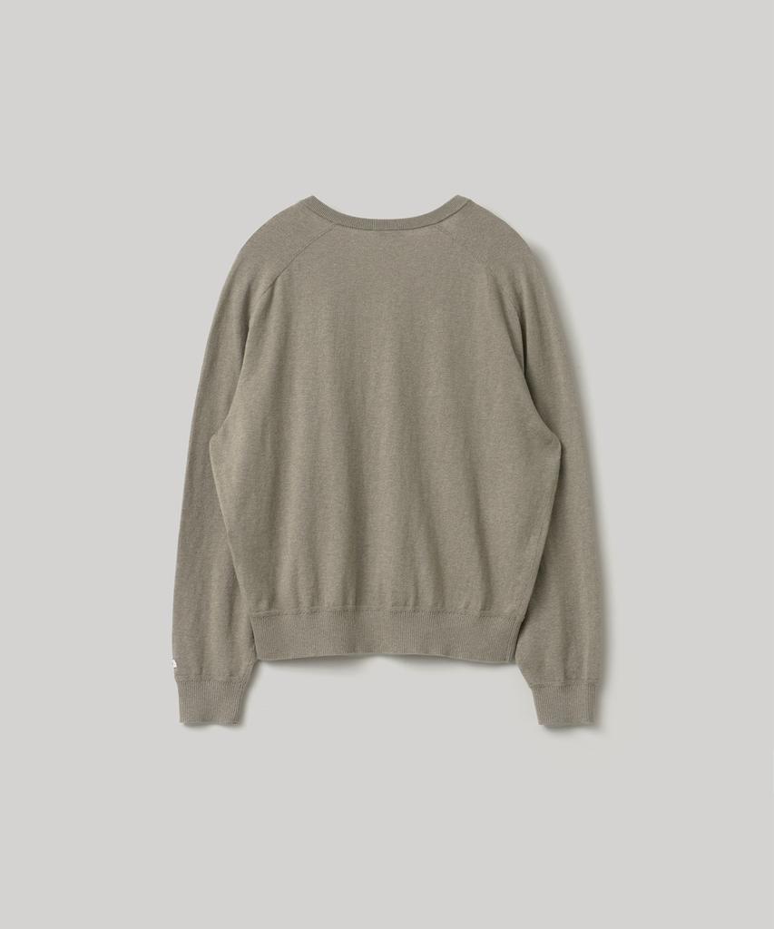 ANOTHER OFFICE WOMEN W. Peachskin V-Neck Pullover (Warm Gray)