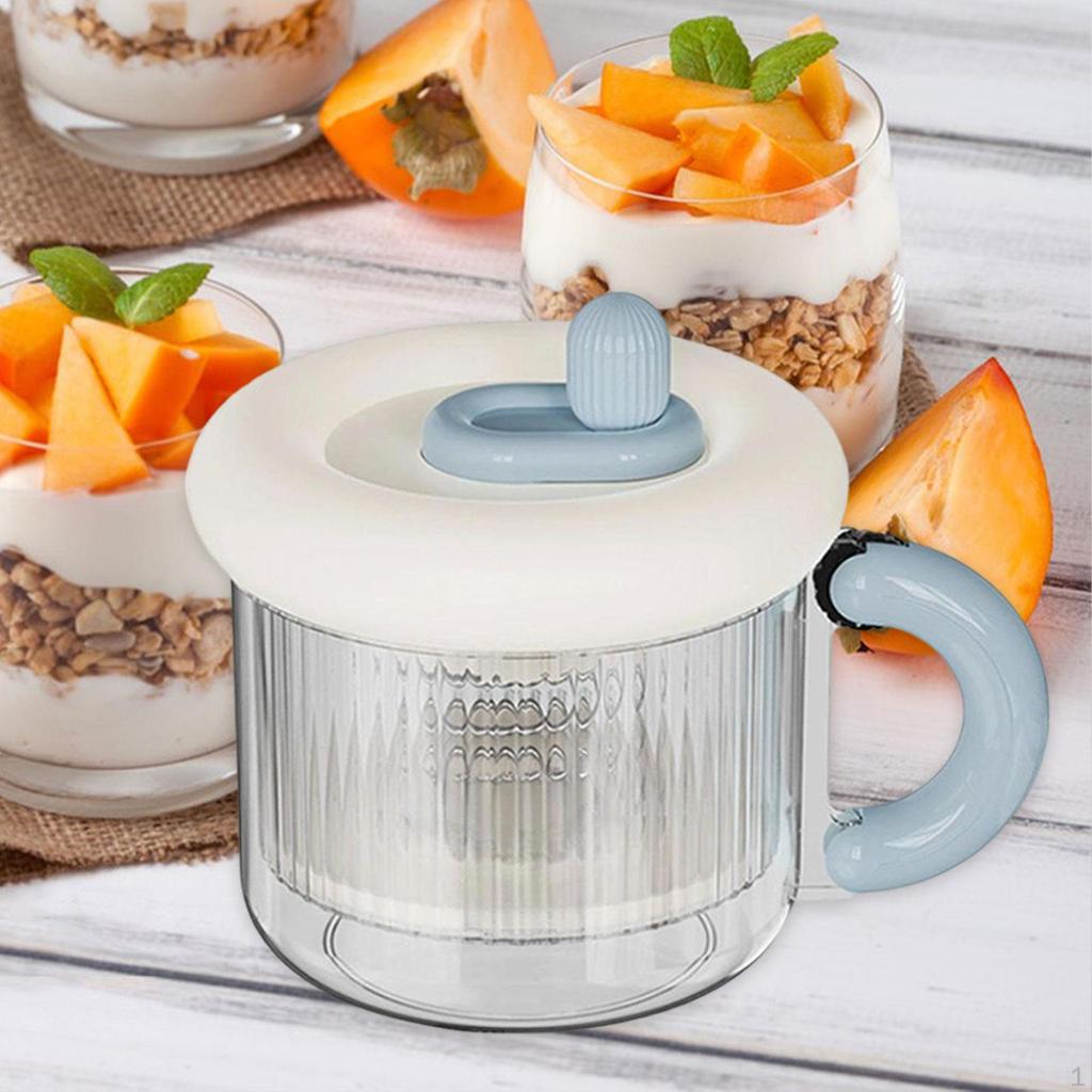 Container for Greek Yogurt Straining with Portable Design And Fine Mesh