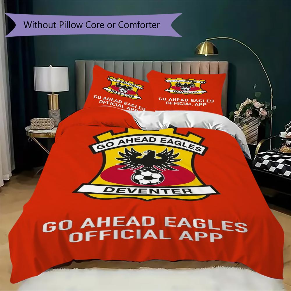 Go Ahead Eagles Pattern Bedding uilt Set uilt Cover Pillowcase Home Decoration Birthday Gift (1 * duvet cover + 2 * pillowcase without core)