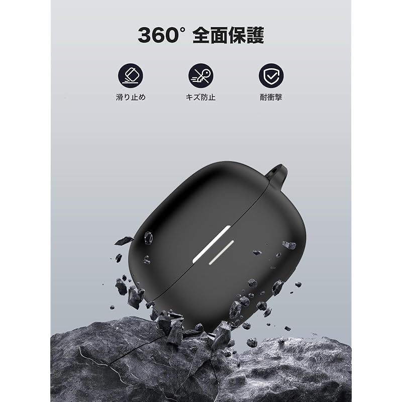 Redmi Buds 6 Pro for Case Cover [YANMONGI] Wireless Earphones Protective Cover Silicone Protective Case -With Chain Charging Case Cover Visible Led