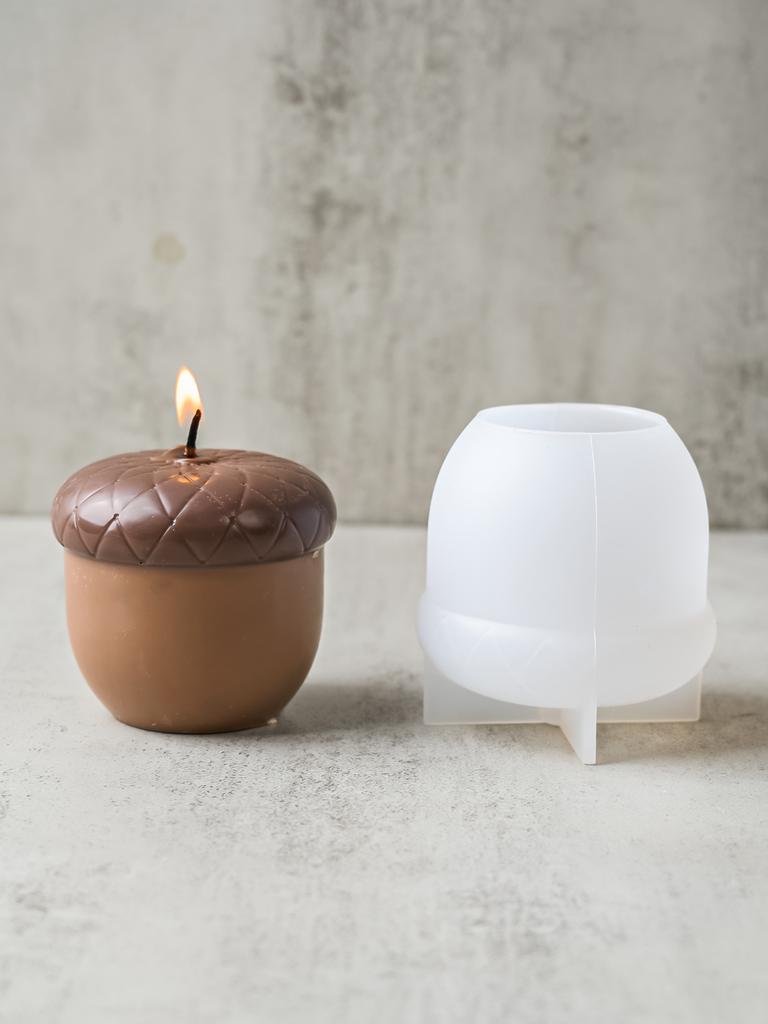 3D-Silikonform für Haselnusskerzen, DIY, Tannenzapfen, handgefertigte Seifenharzformen, Duftkerzenherstellung, Weihnachtsdekoration, Geschenke