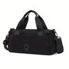 Stylish Black Nylon Travel Duffel Bag with Large Capacity - Multi-Functional Shoulder & Crossbody Bag, Ideal for Gym, Summer Outings