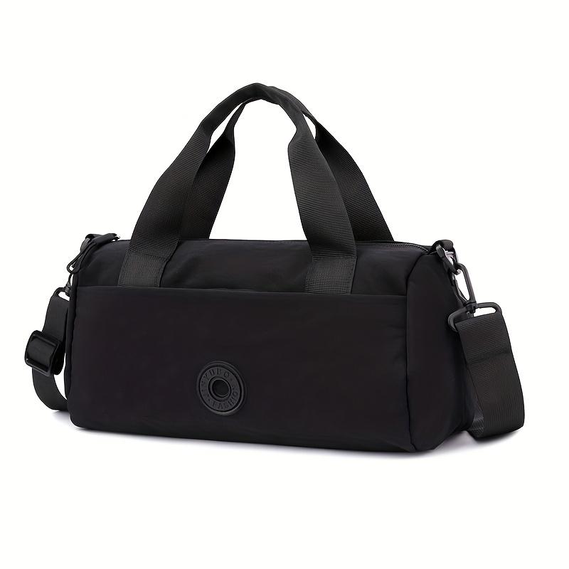 Stylish Black Nylon Travel Duffel Bag with Large Capacity - Multi-Functional Shoulder & Crossbody Bag, Ideal for Gym, Summer Outings