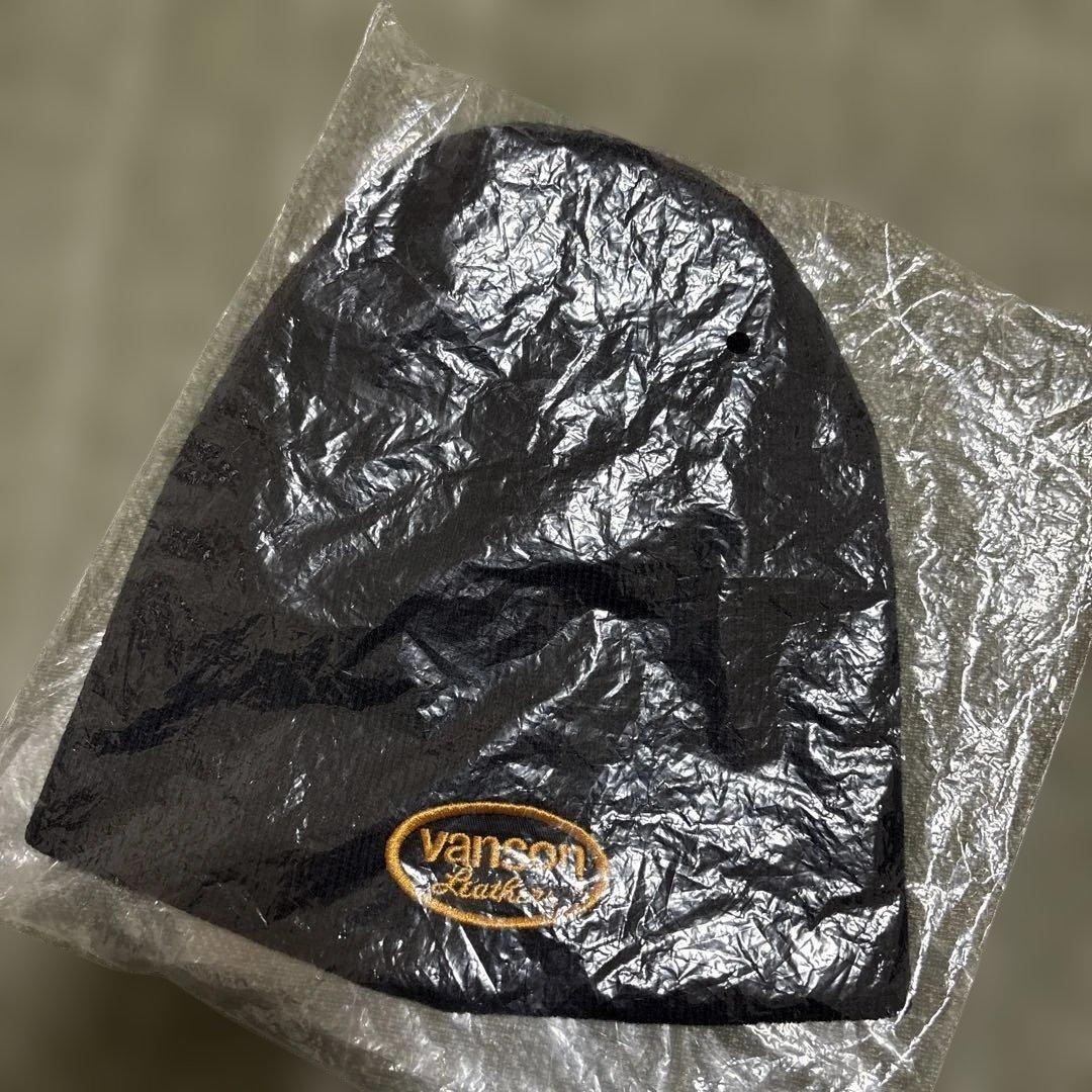 Used vanson Leathers Knit Hat Beanie Black