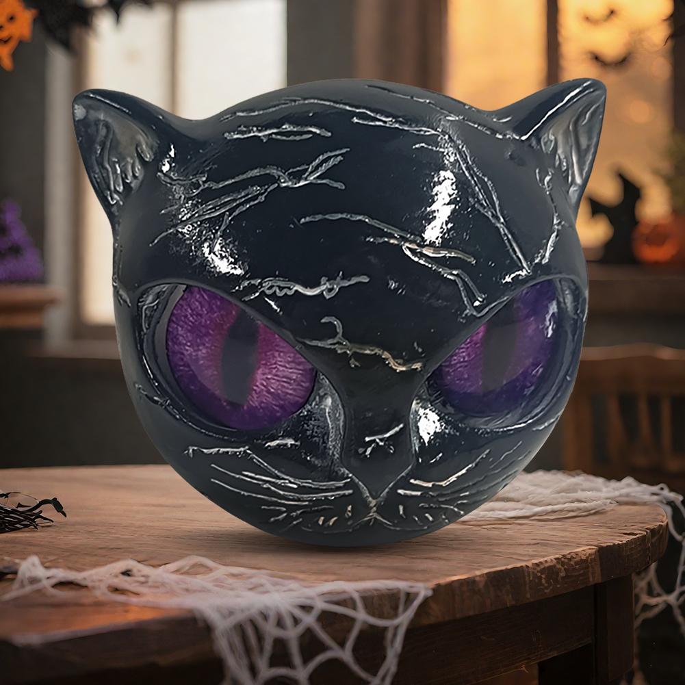 Katt Stein Skulptur Dekorativ Kunst Statue Katt Stein Statue for Halloween Soverom Bokhylle Dekorasjon