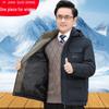 Men's Mid-Length Down Cotton Winter Coat for Dad and Grandpa