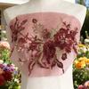 Embroidered Sequins Flower Applique Patches for Clothing Bags Handcraft Decoration Polyester Materials