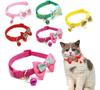 Adjustable Cat Collar with Bow and Bell X7 Pcs 7pcs