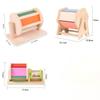 Montessori Infant Wooden Toys Toddler Color Rolling Drum Toy Kids Educational Sensory Toys Baby Birthday Gifts Aged 0-3 Years