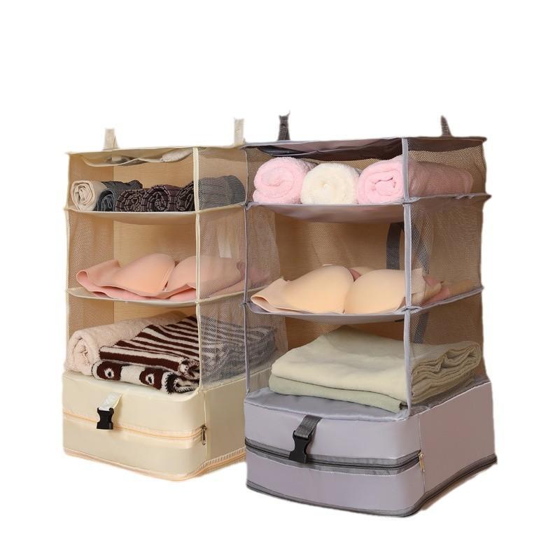 Modern Minimalist Hanging Travel Organizer For Bedroom Closet Storage Bag With Multiple Compartments