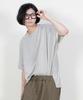 Deumakeu Dolman Sleeve Box Fit T-Shirt Pinstripe Ivory